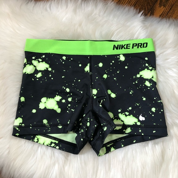 nike pro green shorts